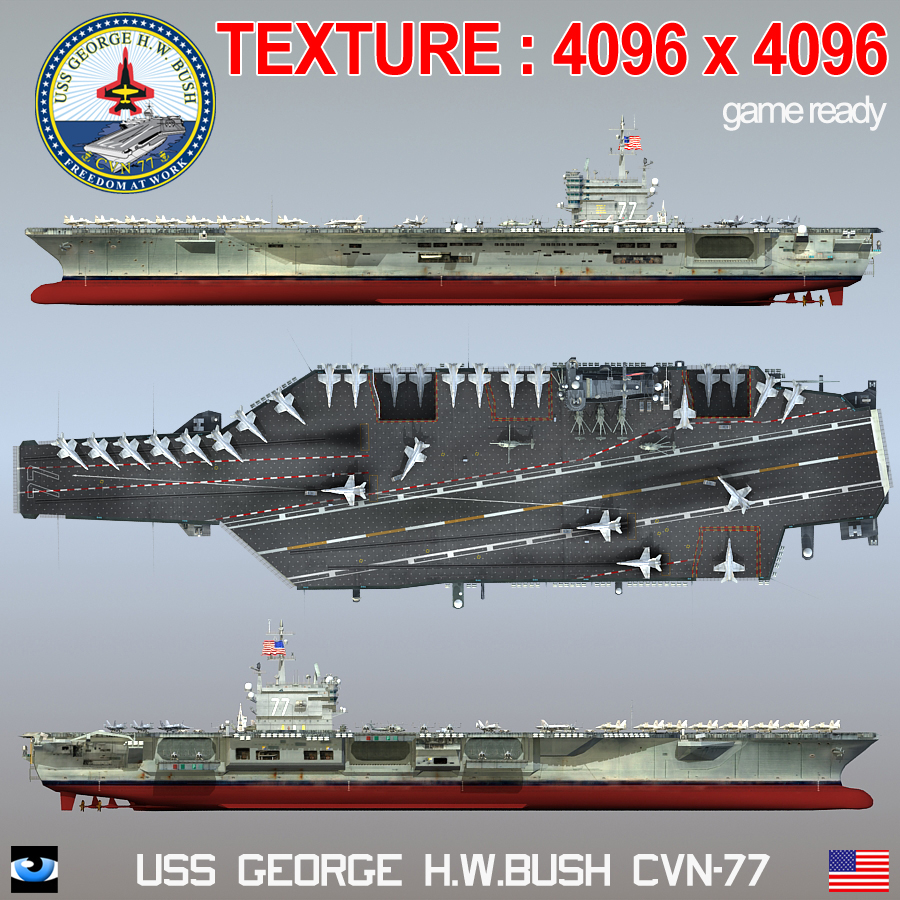 navy ships aircraft carriers 3d max