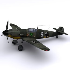 3ds max german walter nowotny bf-109