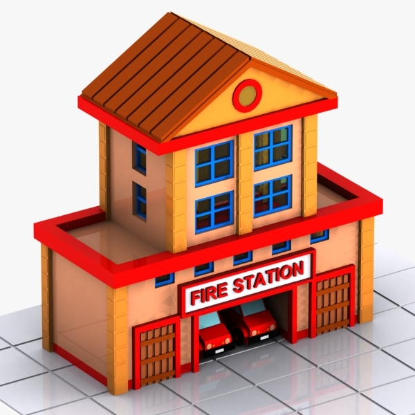 Cartoon Fire Station Image - cartoon on net