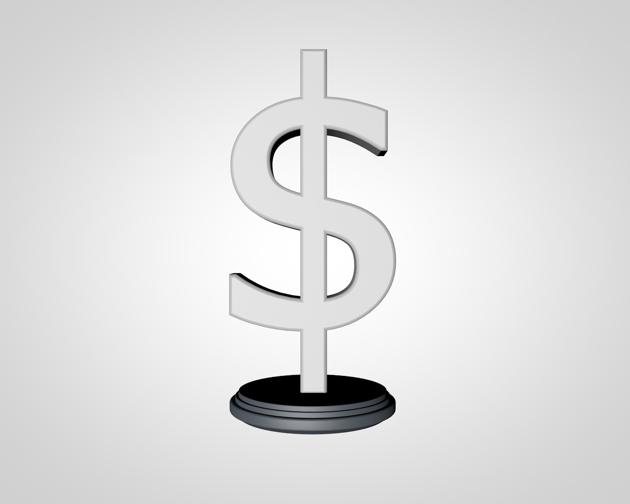 3d dollar sign model