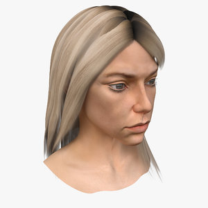 3d model female head 2