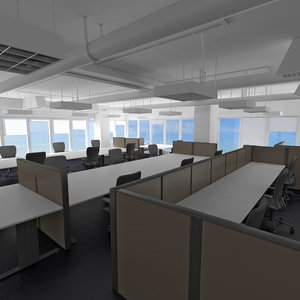 3d office design model