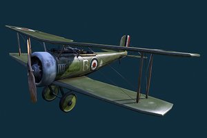 3ds max wwi fighter plane