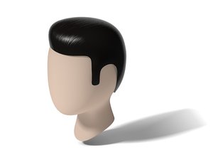 head neutral man 3d model