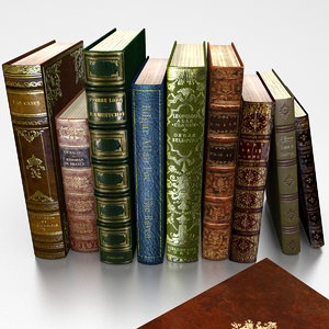 antique books 3d model