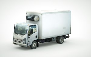 isuzu npr refrigerator truck 3d 3ds