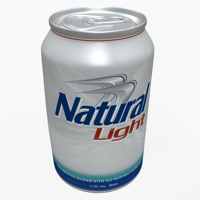 3d natural light beer model
