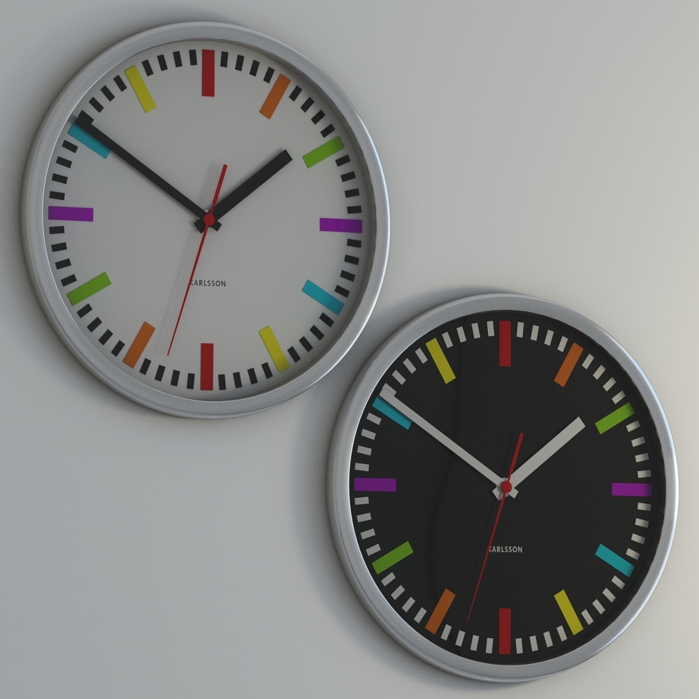 karlsson rainbow wall clock 3d max