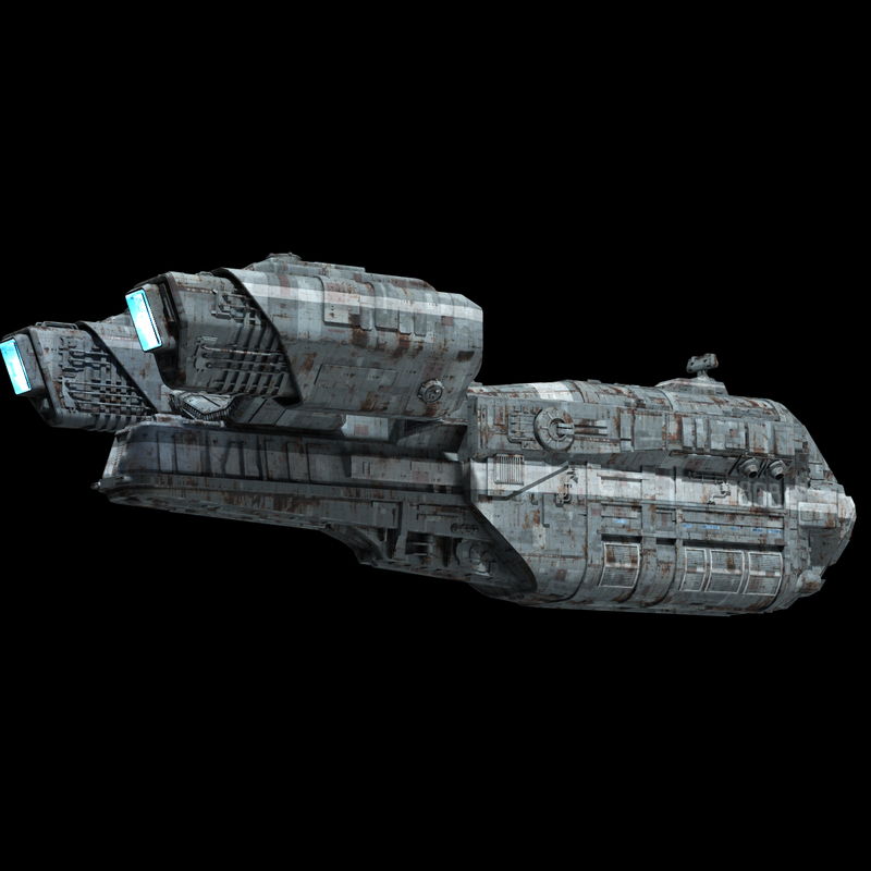 dxf space freighter