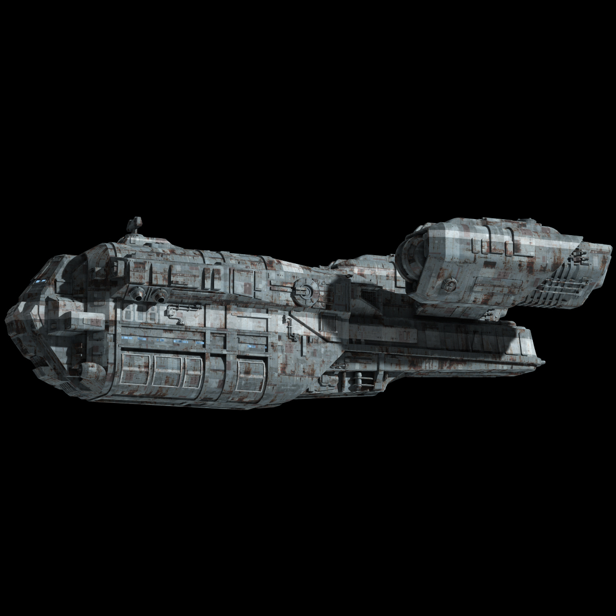 dxf space freighter