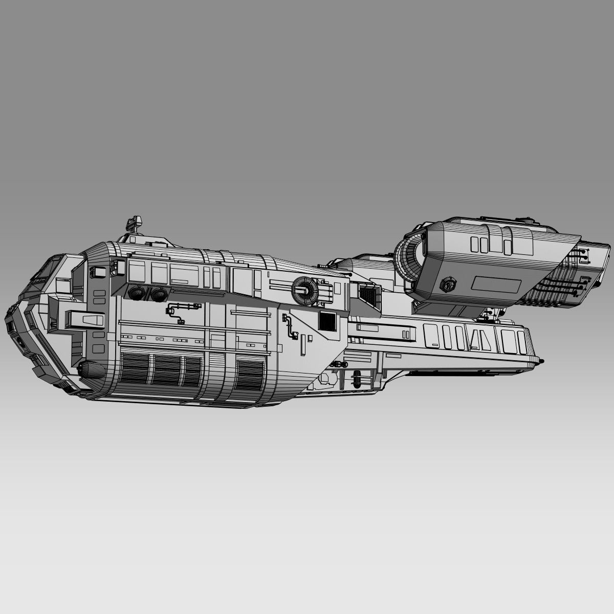 dxf space freighter