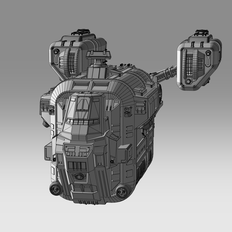 dxf space freighter