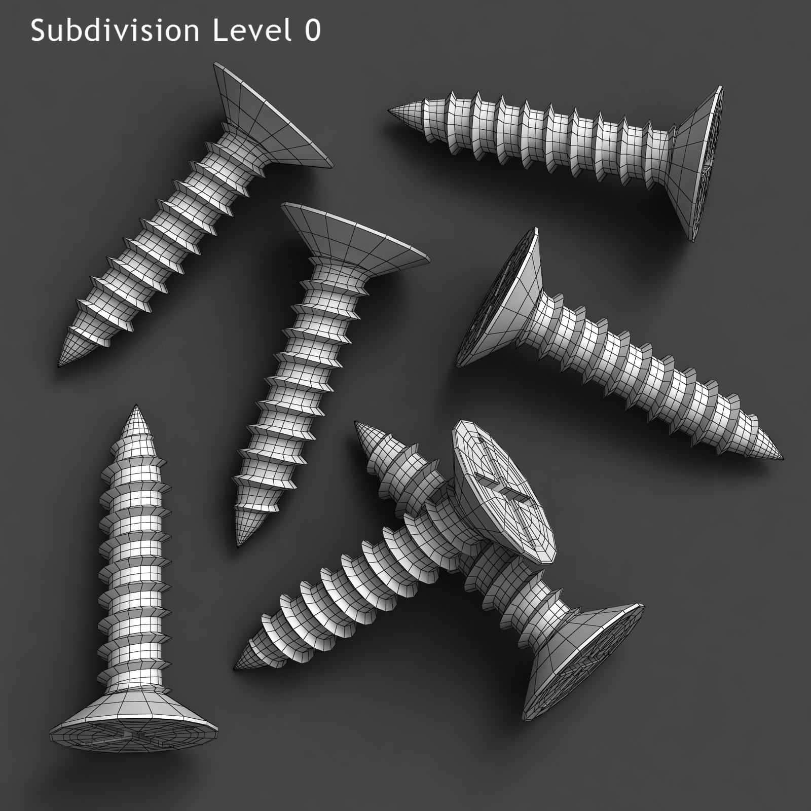 3d Model Screws B