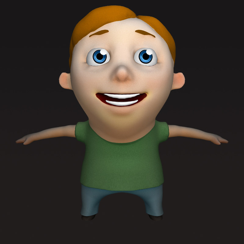 boy cartoon 3d 3ds