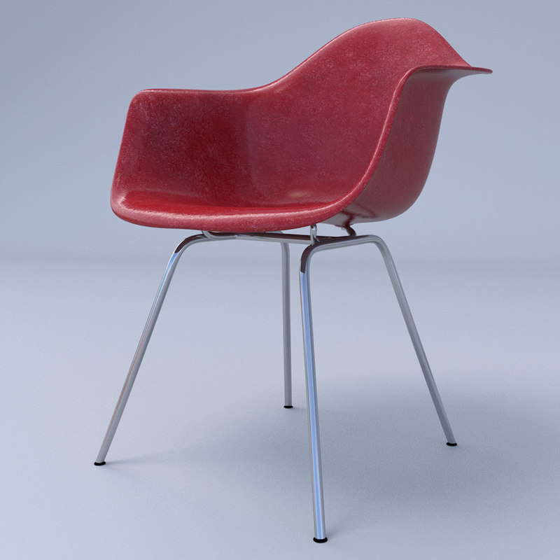 3dsmax eames arm chair 4-leg