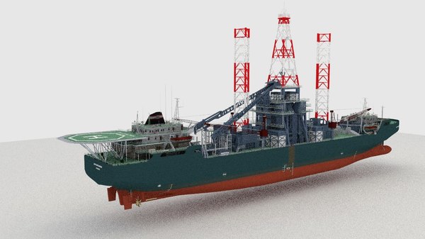 drillship drill ship 3d model