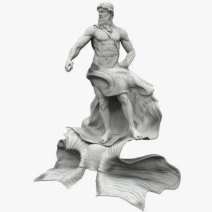 3d model oceanus statue