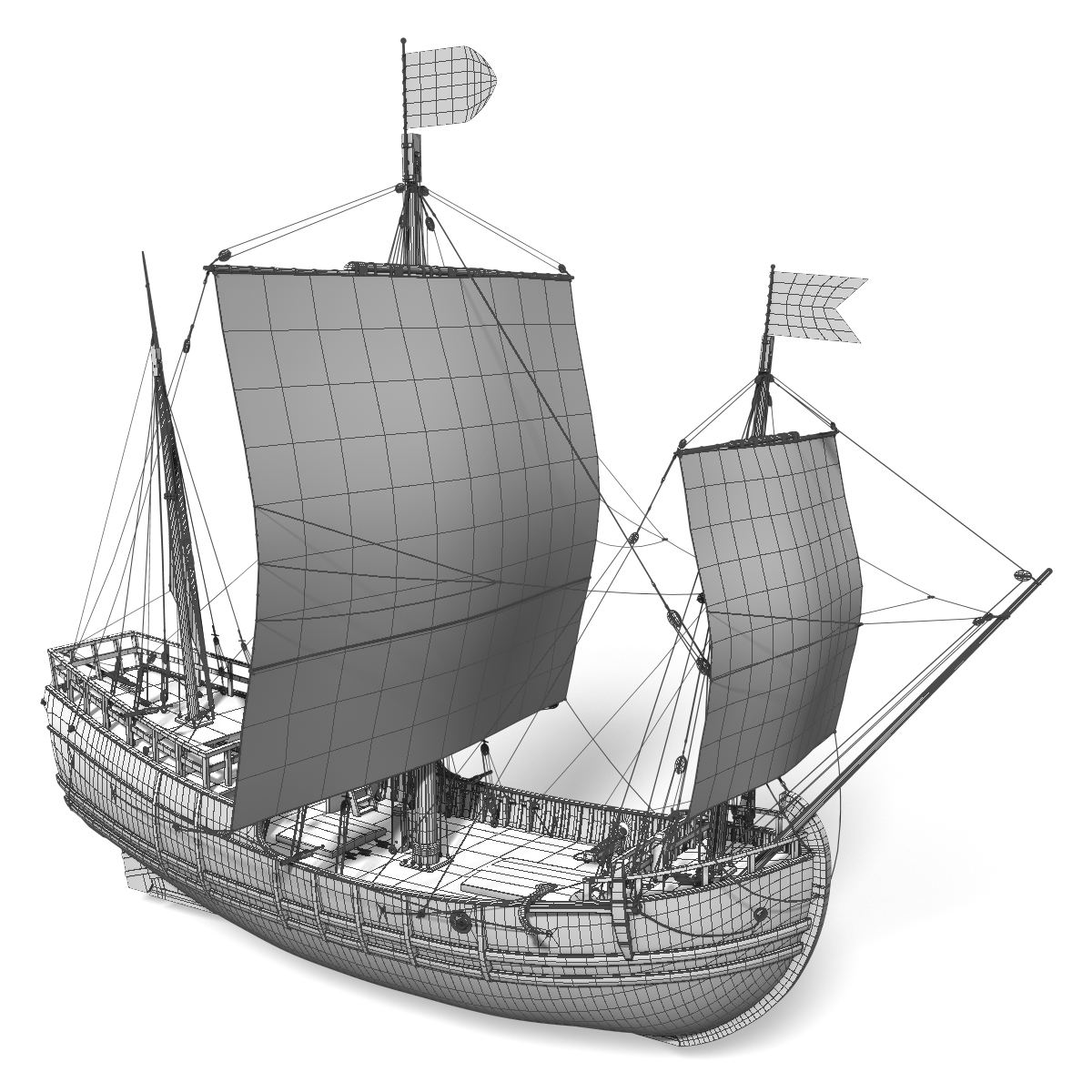 caravel-sails-ship-3d-model