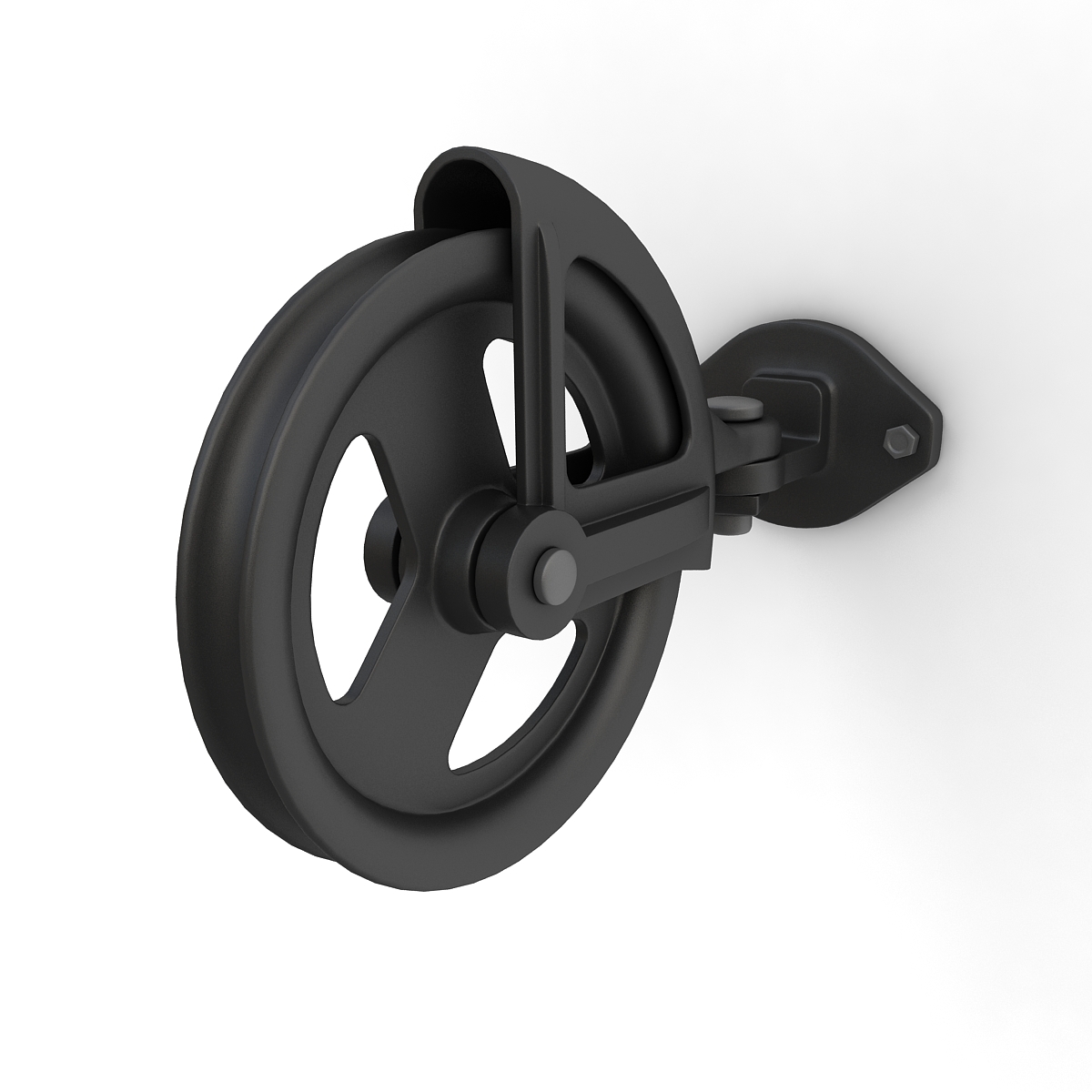 wall mounted retro pulley 3d fbx