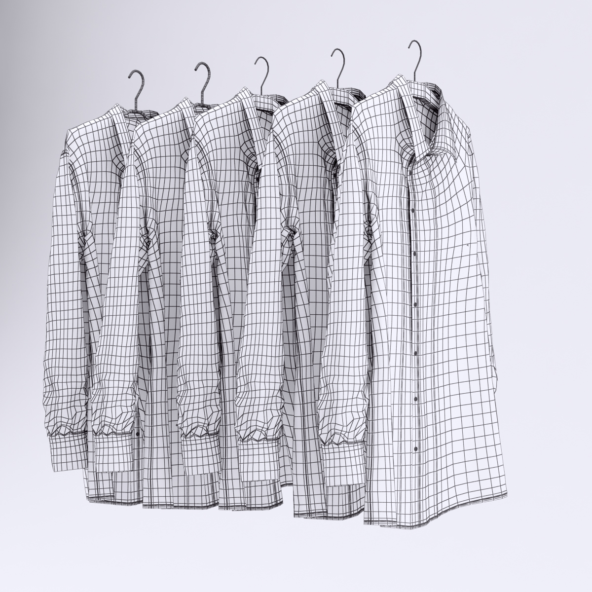 shirts hangers 3d 3ds