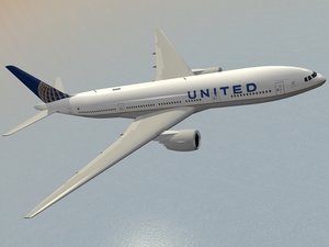 3d model of boeing 777-200 er airliner