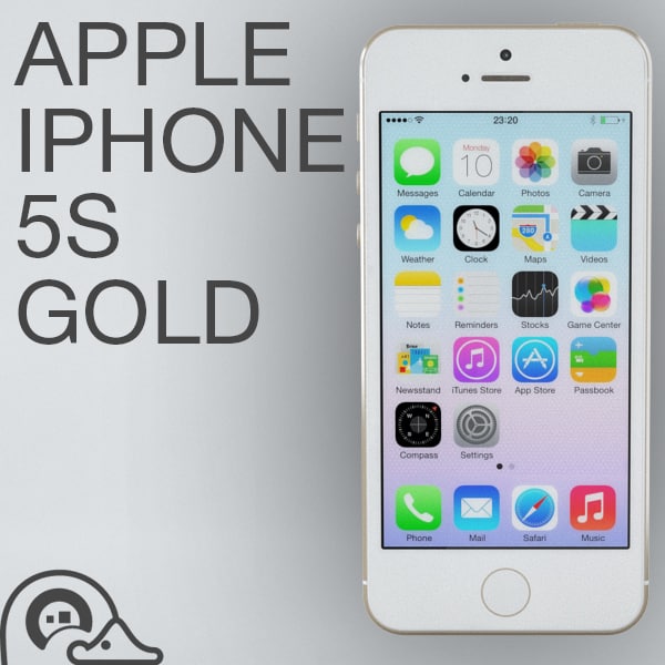 3d Apple Iphone 5s Gold Model
