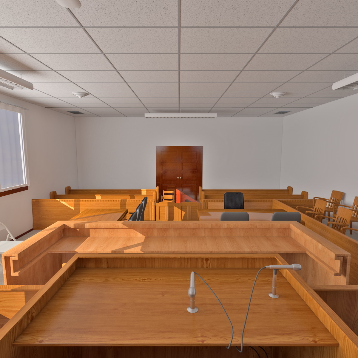 3d courtroom scene