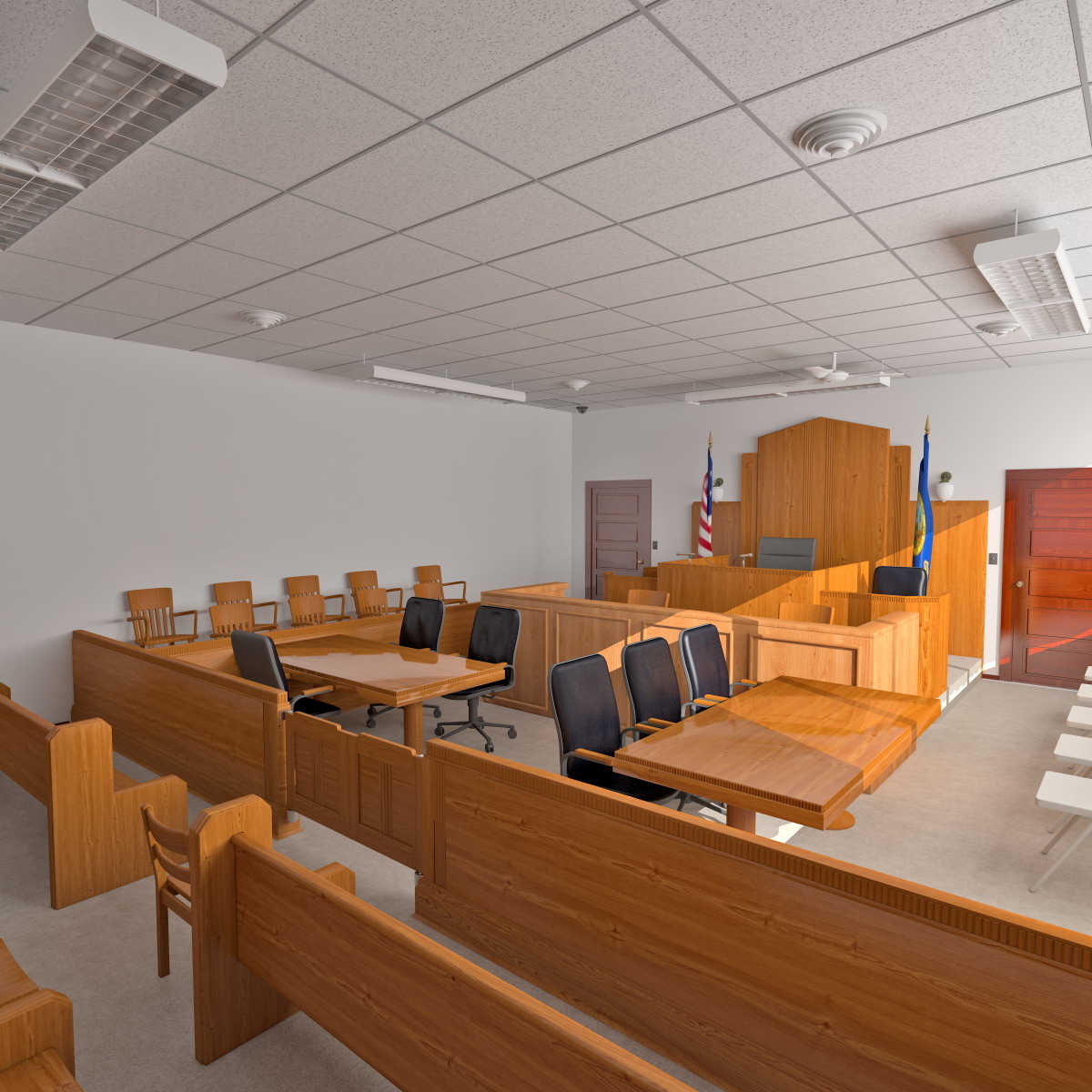 3d courtroom scene