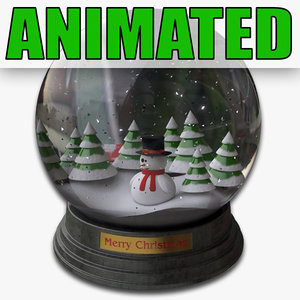 snowglobe particle animation snow 3d max