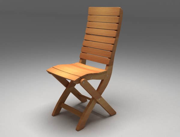 3d wooden chair model