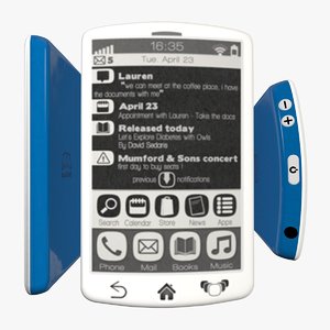 e-ink smartphone 3d model