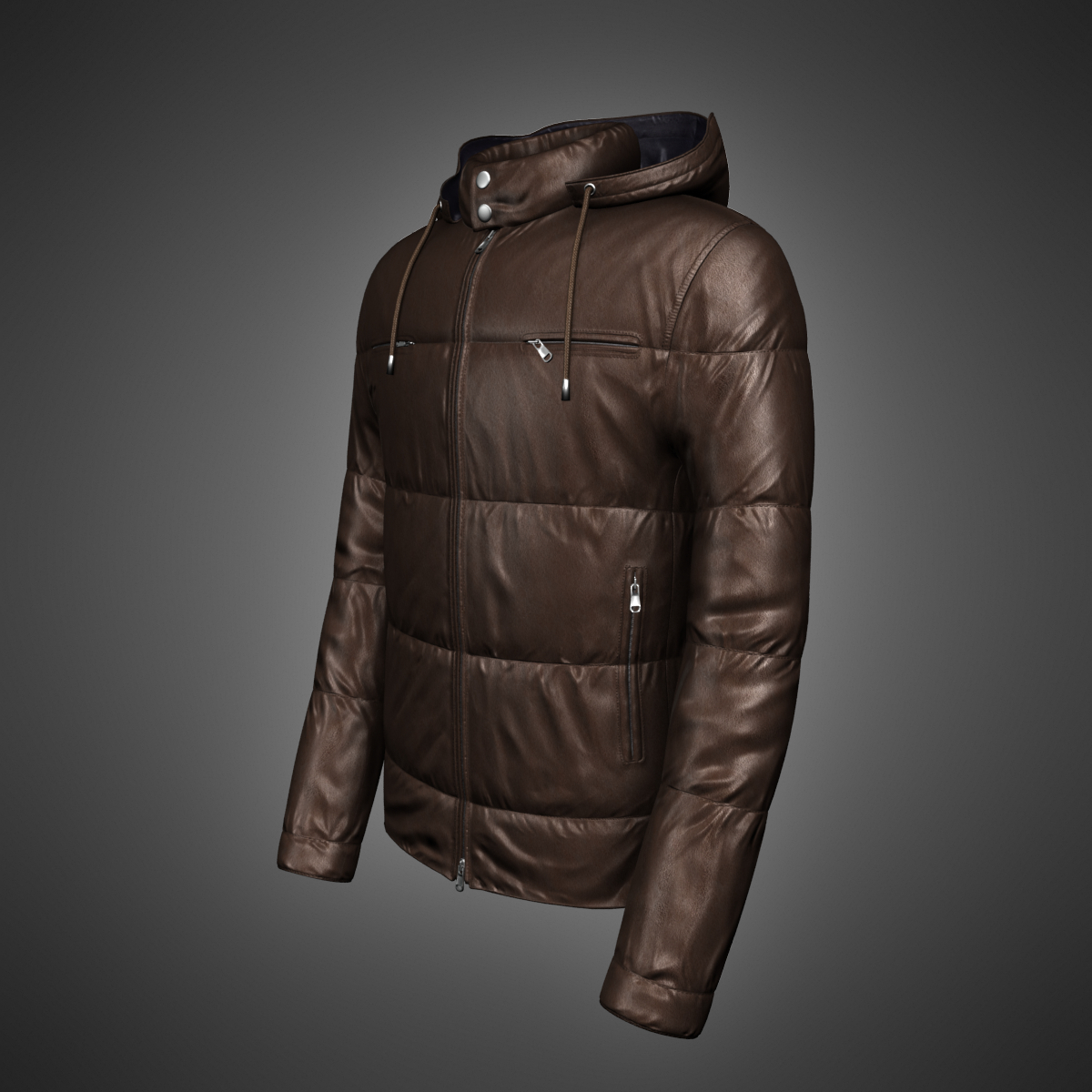 3d model male leather jacket