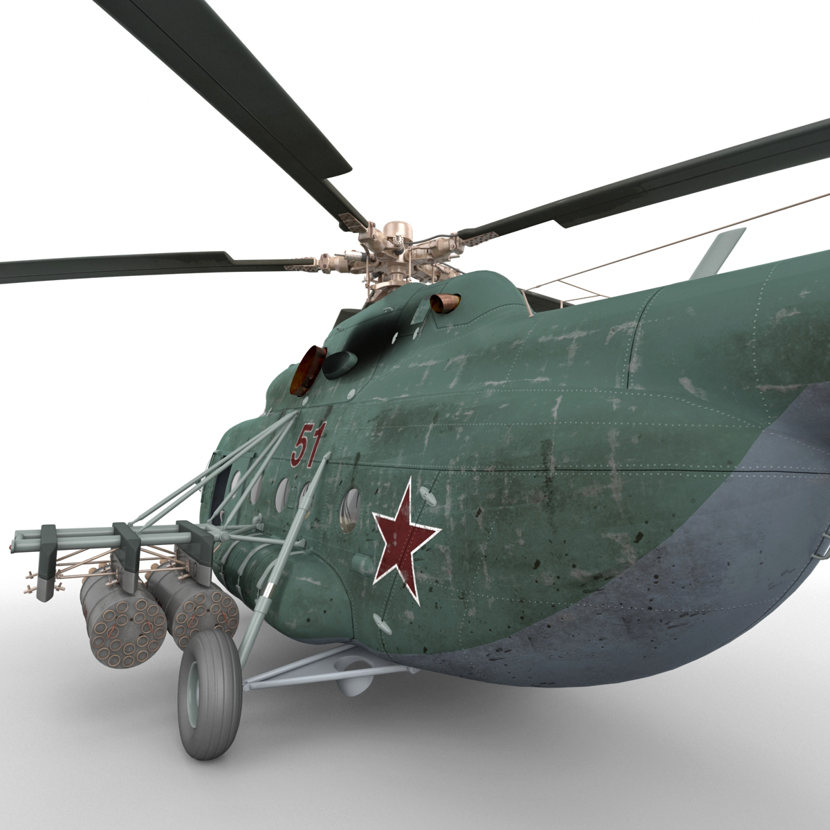 soviet transport helicopter mil 3d model