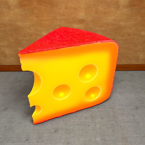 3d model piece cheese