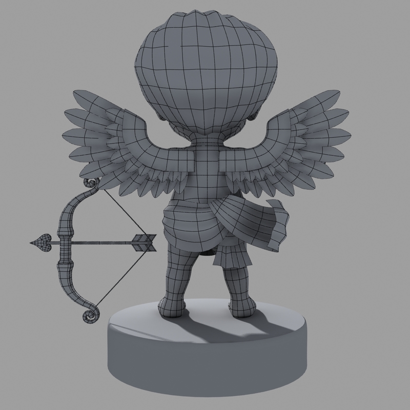 Cartoon Character Cupid 3d Model