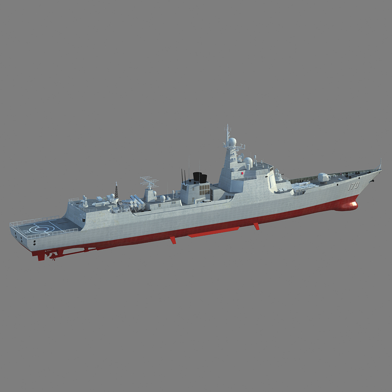 3d type 052c destroyer