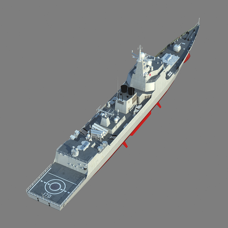 3d type 052c destroyer