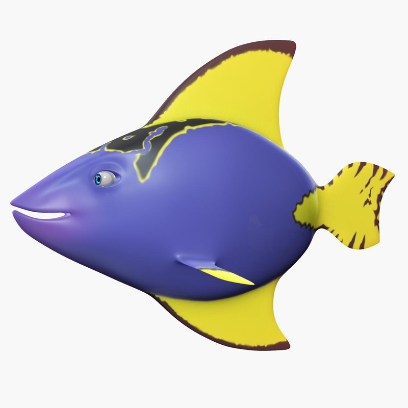 cartoon fish 3d model