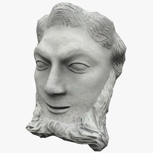 satyr face statue 3 3ds
