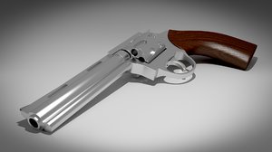 3d revolver western handgun model
