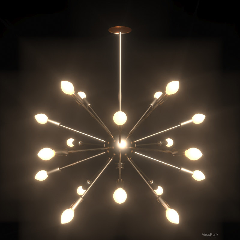 3dsmax realistic sputnik chandelier 3dsmax realistic sputnik chandelier