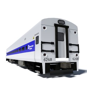 3dsmax metro-north train wagon 1