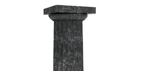 classical doric column 3d ige