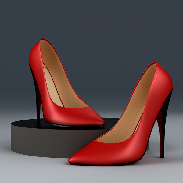 realistic women s heel shoes 3d obj