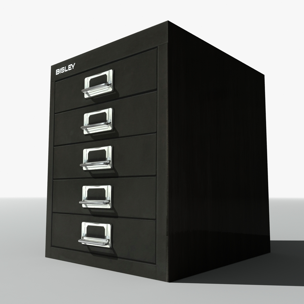 3d Model Of Bisley Small Filing Cabinet