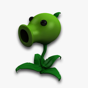 3ds max pea shooter