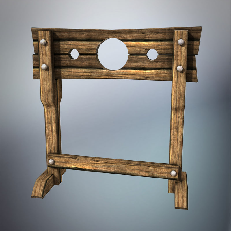 3d medieval stocks