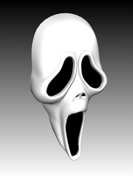 3d Scary Scream Mask Model