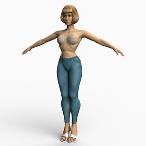 3d female woman human model