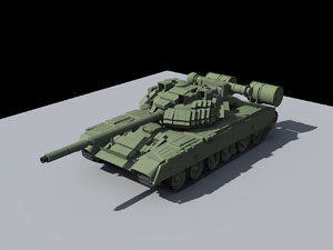 t-80 main battle tank 3d model
